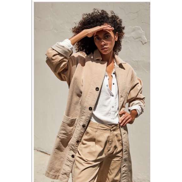 Free People Barn Jacket in Tan - Picture 3 of 5